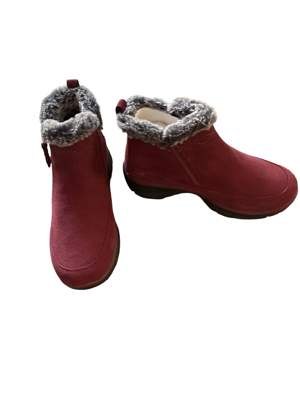 Skechers Women's Burgundy Suede Faux-Fur Ankle Boot - Picture 2 of 3